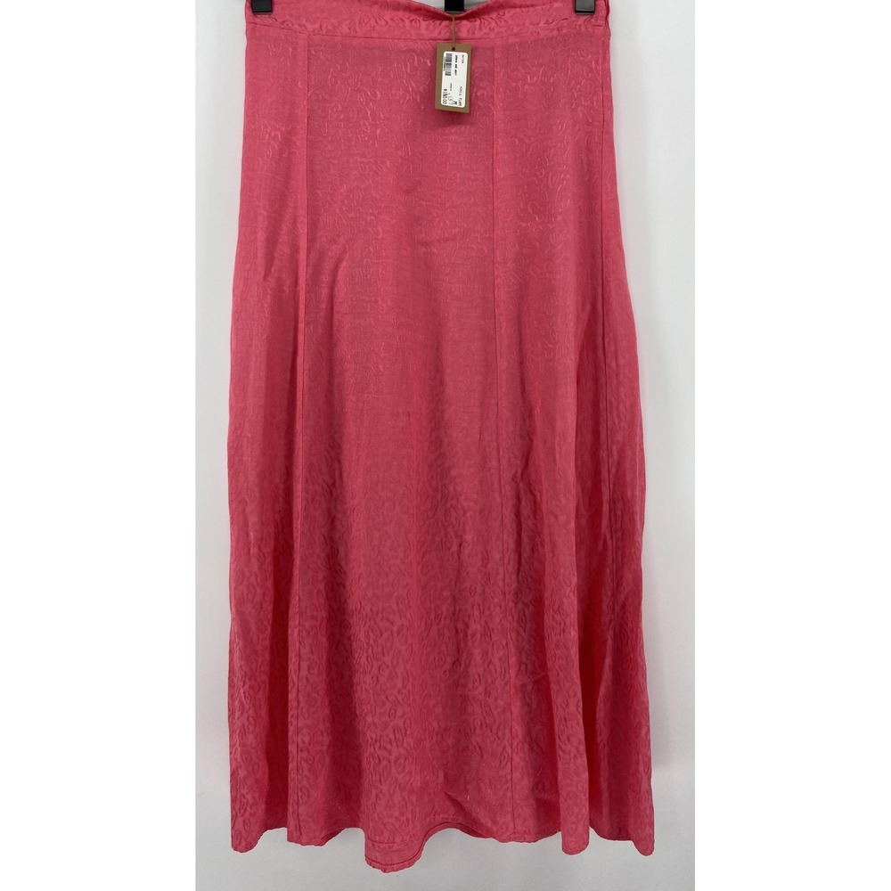 Nation LTD Skirt Women Medium Pink Juliana Midi Jacquard Long Light Animal Print